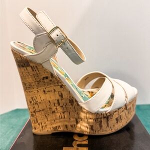 Faux Cork Florence Wedges